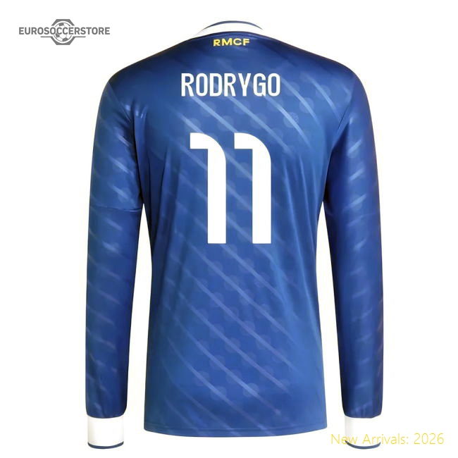 2025-2026 Real Madrid Long Sleeve Third Shirt (Rodrygo 11)-Football Shirts Shop