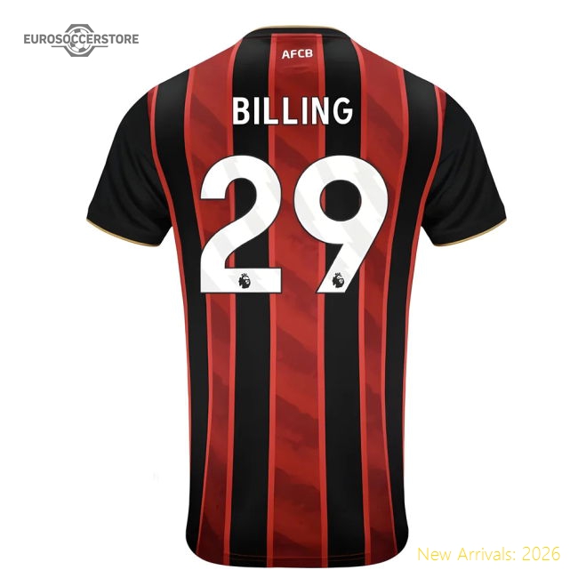 2025-2026 Bournemouth Home Shirt (Billing 29)-Football Shirts Shop