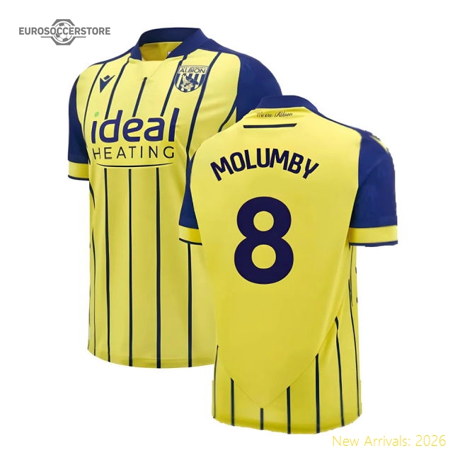 2024-2025 West Brom WBA Albion Away Shirt (Molumby 8)-Football Shirts Shop