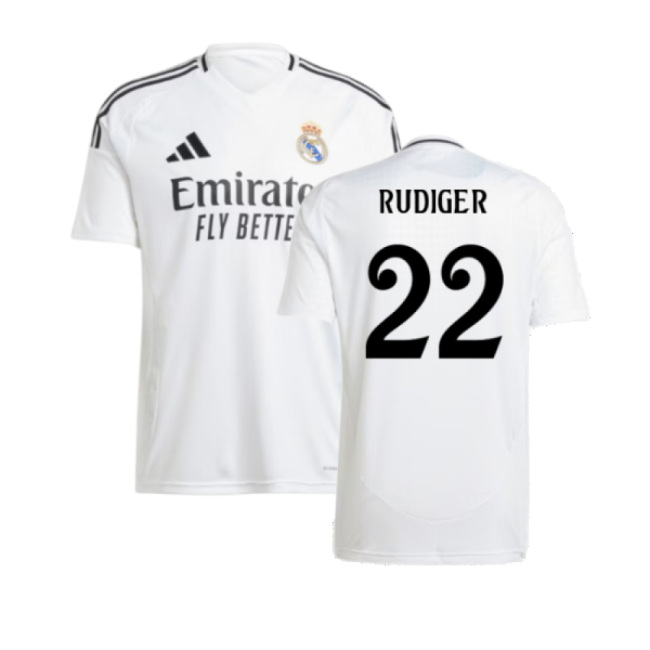 2024-2025 Real Madrid Home Shirt (Rudiger 22)-Football Shirts Shop