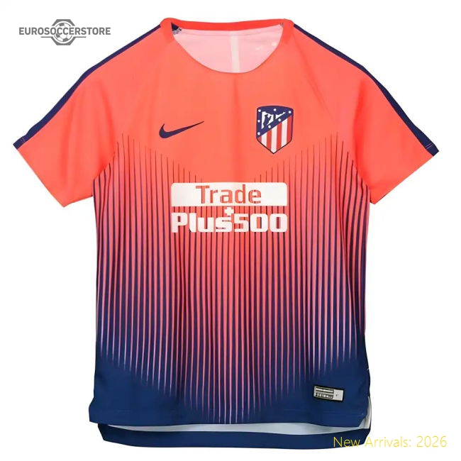 2018-2019 Atletico Madrid Nike Pre-Match Training Shirt (Bright Crimson) - Kids-Football Shirts Shop