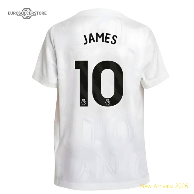 2025-2026 Chelsea Pre-Match Shirt (White) - Kids (James 10)-Football Shirts Shop