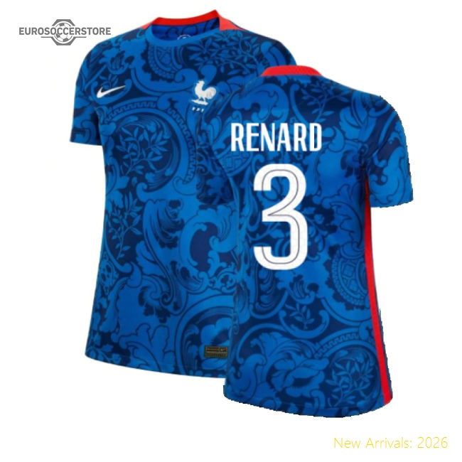 2022 France Euros Home Shirt (Ladies) (RENARD 3)-Football Shirts Shop
