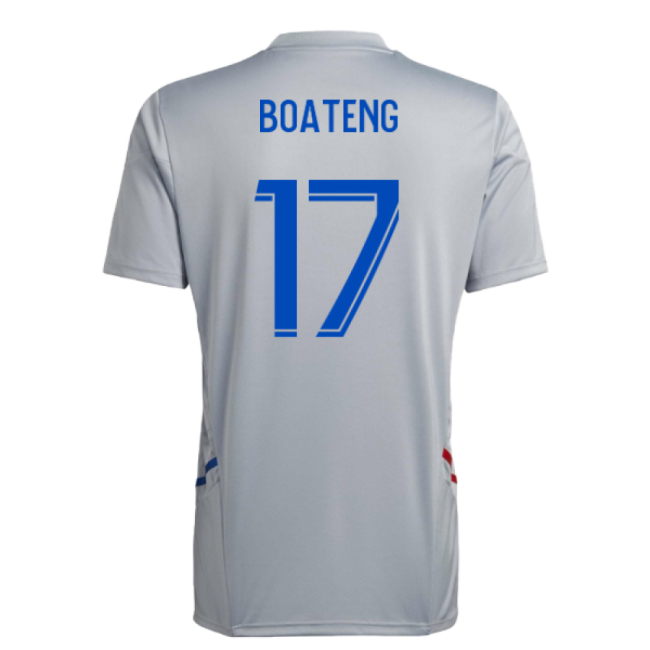 2022-2023 Olympique Lyon Training Jersey (Halo Silver) (Boateng 17)-Football Shirts Shop