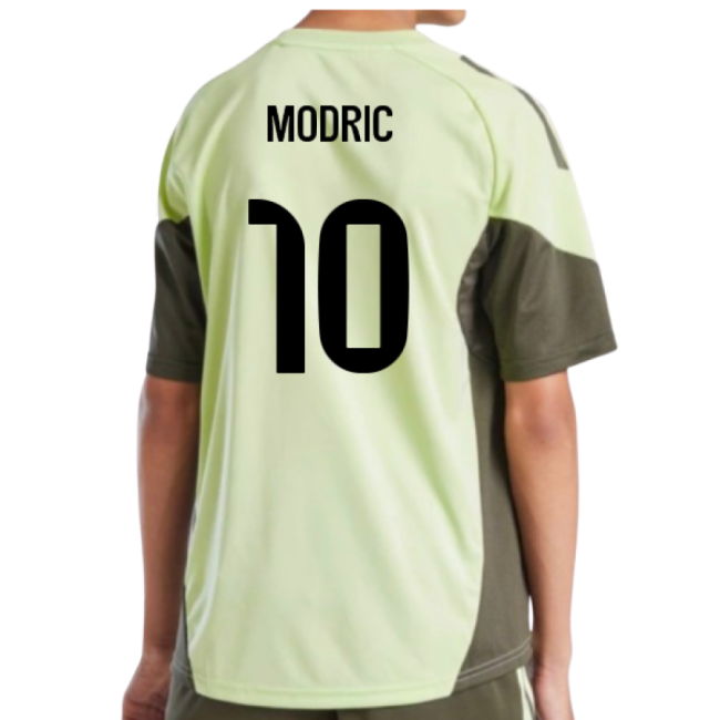 2025-2026 Real Madrid Training Jersey (Almost Lime) - Kids (Modric 10)-Football Shirts Shop