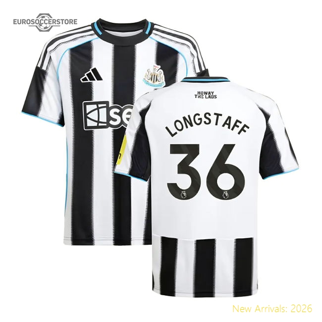 2025-2026 Newcastle Home Shirt (Kids) (Longstaff 36)-Football Shirts Shop