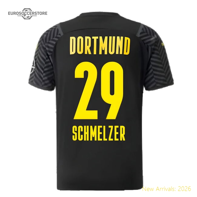2021-2022 Borussia Dortmund Away Shirt (SCHMELZER 29)-Football Shirts Shop