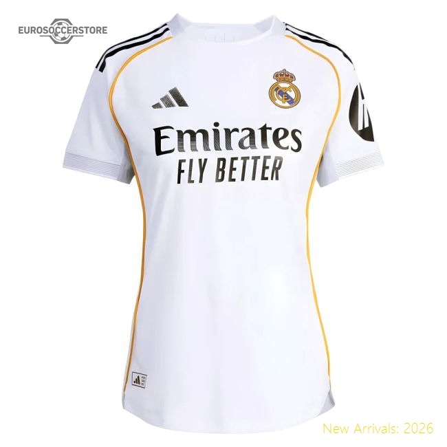 2025-2026 Real Madrid Authentic Home Shirt (Womens)-Football Shirts Shop
