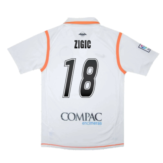 Valencia 2007-08 Home Shirt ((Excellent) S) (Zigic 18)-Football Shirts Shop