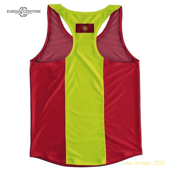 Macedonia Flag Running Vest-Football Shirts Shop
