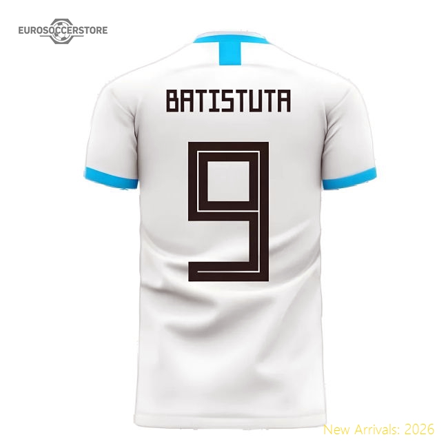Argentina 2025-2026 Home Concept Football Kit (Libero) (BATISTUTA 9)-Football Shirts Shop