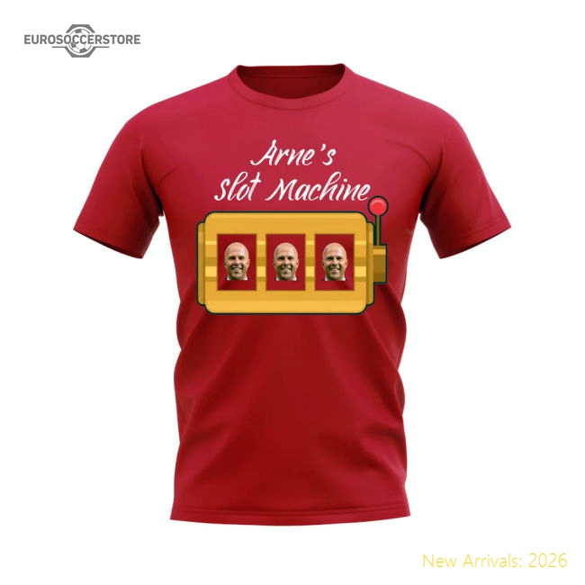Liverpool Arne Slot Machine T-Shirt (Red)-Football Shirts Shop