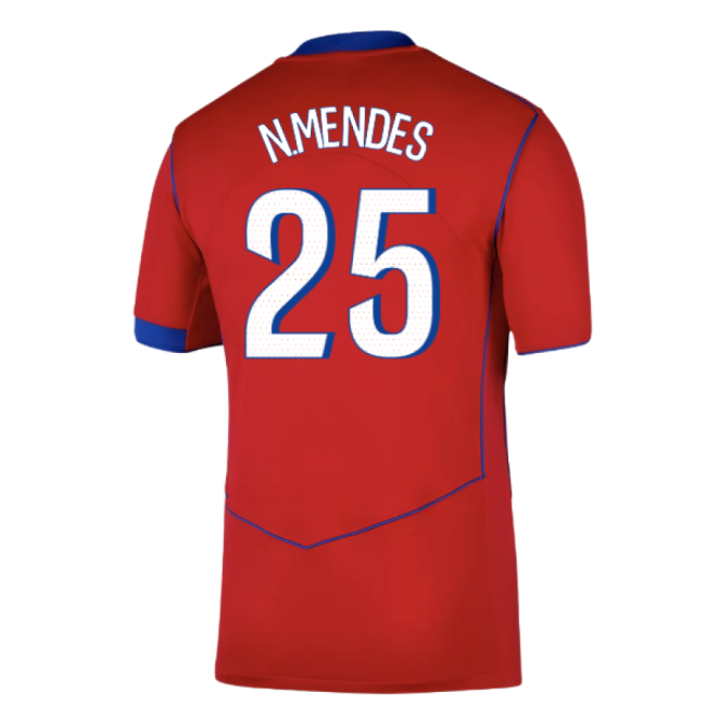 2025-2026 PSG Third Shirt (N.Mendes 25)-Football Shirts Shop