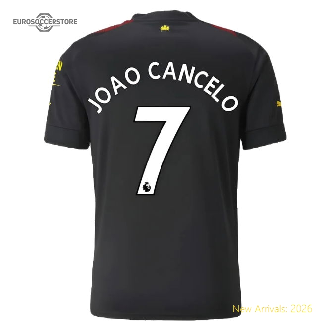 2022-2023 Man City Away Shirt (JOAO CANCELO 7)-Football Shirts Shop