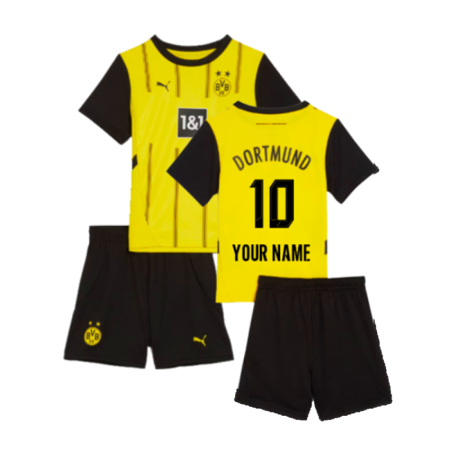 2024-2025 Borussia Dortmund Home Mini Kit (Your Name)-Football Shirts Shop