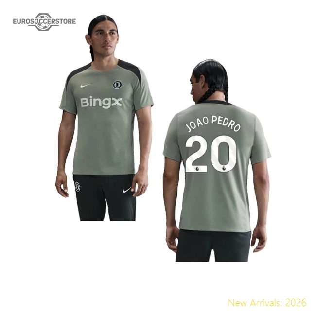 2025-2026 Chelsea Strike Training Shirt (Jade Green) (Joao Pedro 20)-Football Shirts Shop