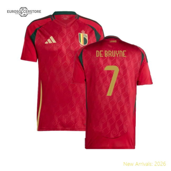 2024-2025 Belgium Home Shirt (De Bruyne 7)-Football Shirts Shop