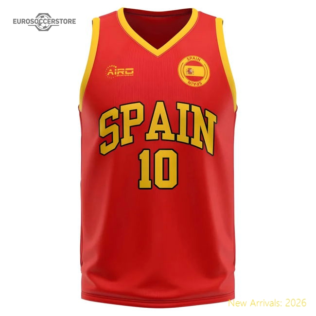 Spain Home Concept Basketball Shirt-Football Shirts Shop