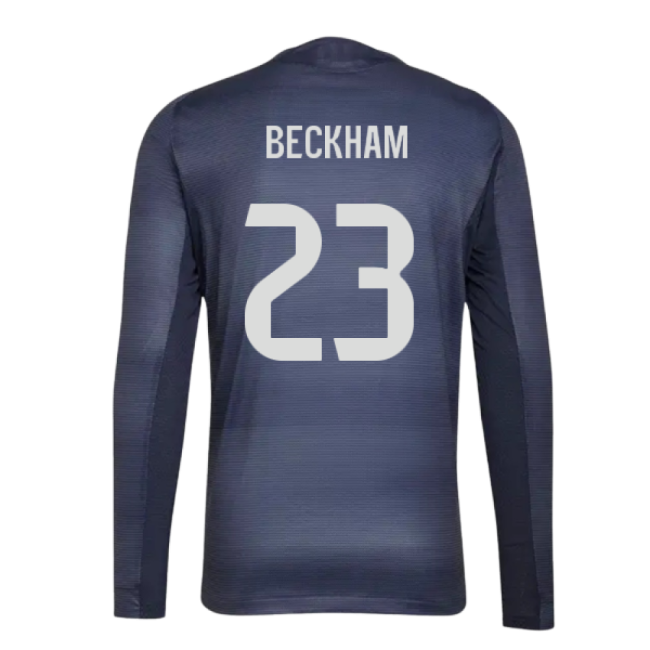 2025-2026 Real Madrid Long Sleeve Away Shirt (Beckham 23)-Football Shirts Shop