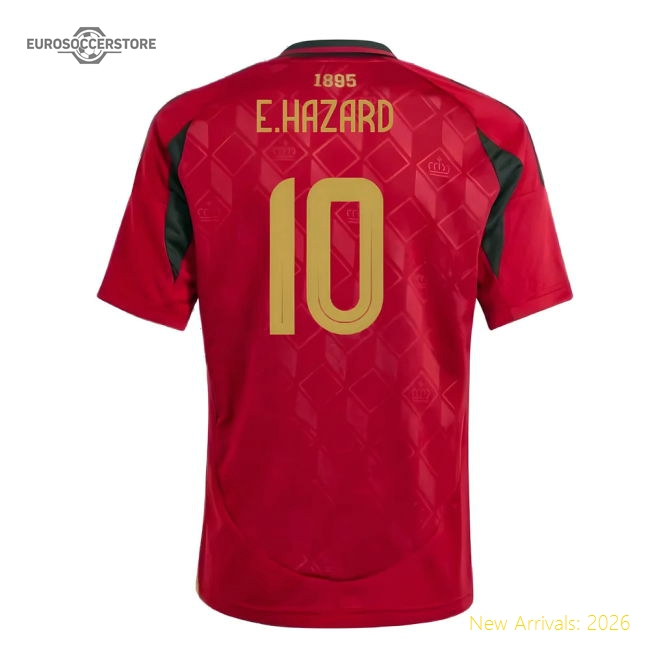 2024-2025 Belgium Home Shirt (Kids) (E.Hazard 10)-Football Shirts Shop