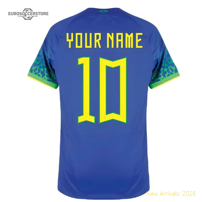 2022-2023 Brazil Away Shirt (Your Name)-Football Shirts Shop