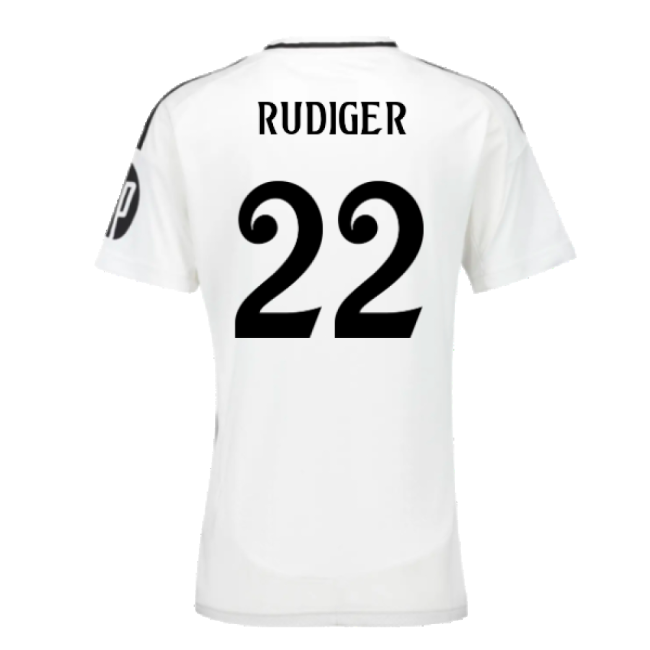 2024-2025 Real Madrid Home Shirt (Womens) (Rudiger 22)-Football Shirts Shop