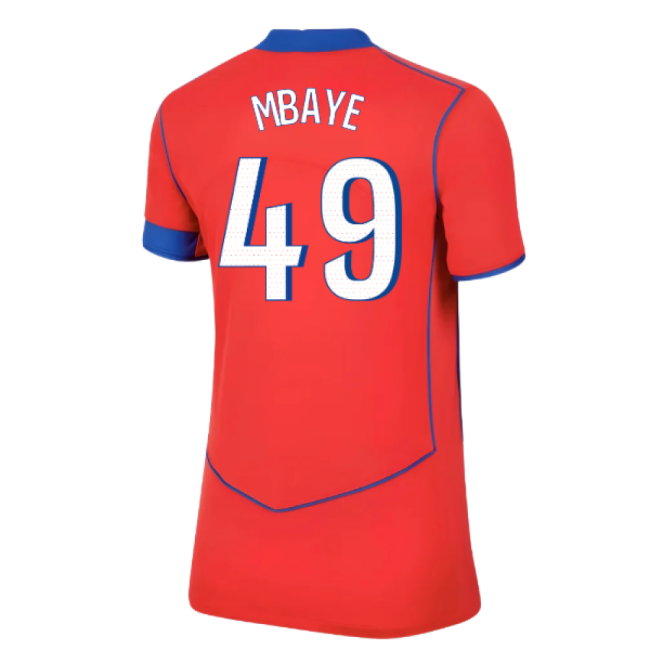 2025-2026 PSG Third Shirt (Womens) (Mbaye 49)-Football Shirts Shop