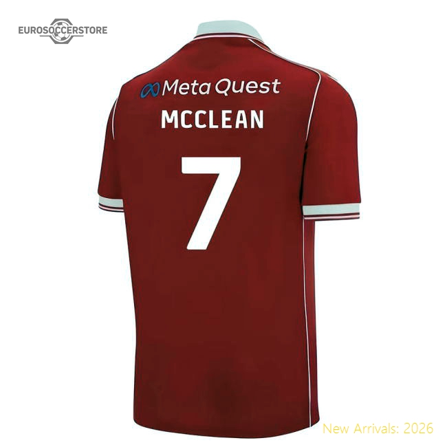 2025-2026 Wrexham Home Shirt (McClean 7)-Football Shirts Shop