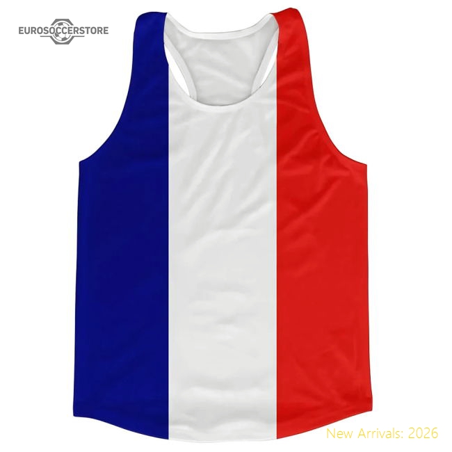 France Flag Running Vest-Football Shirts Shop