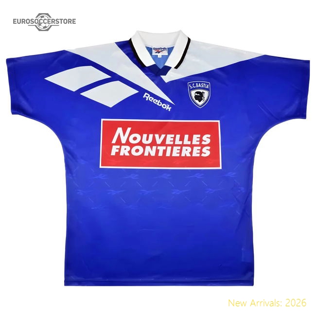 Bastia 1996-97 Home Shirt ((Excellent) M)-Football Shirts Shop