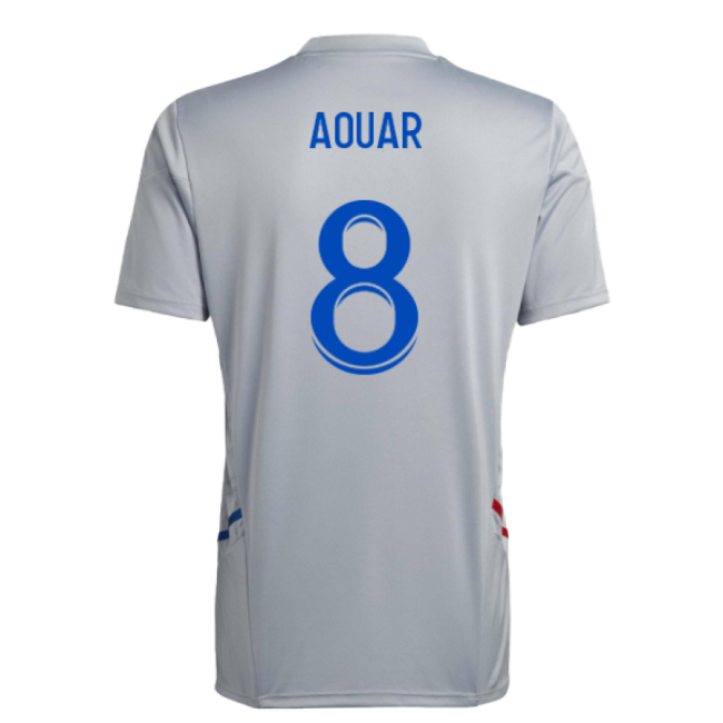 2022-2023 Olympique Lyon Training Jersey (Halo Silver) (Aouar 8)-Football Shirts Shop