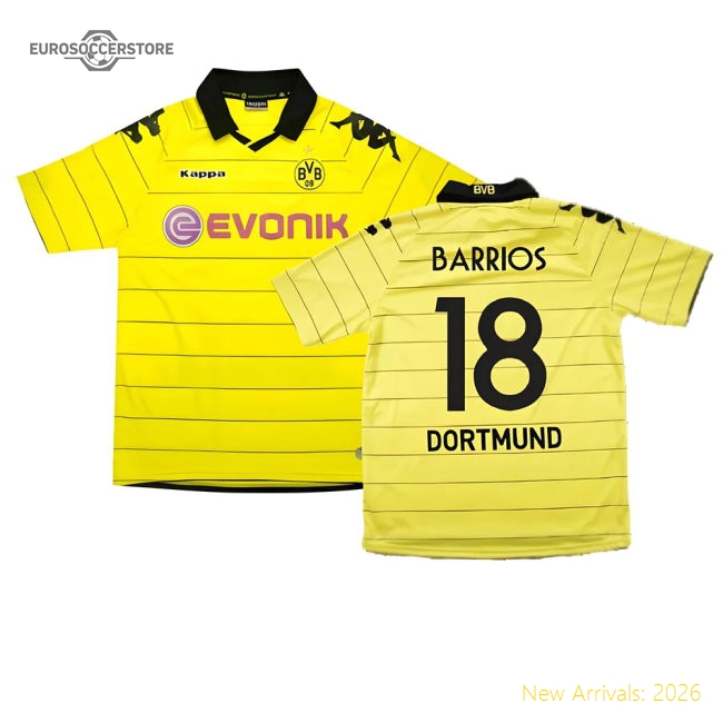 Borussia Dortmund 2010-11 Home Shirt ((Excellent) M) (Barrios 18)-Football Shirts Shop