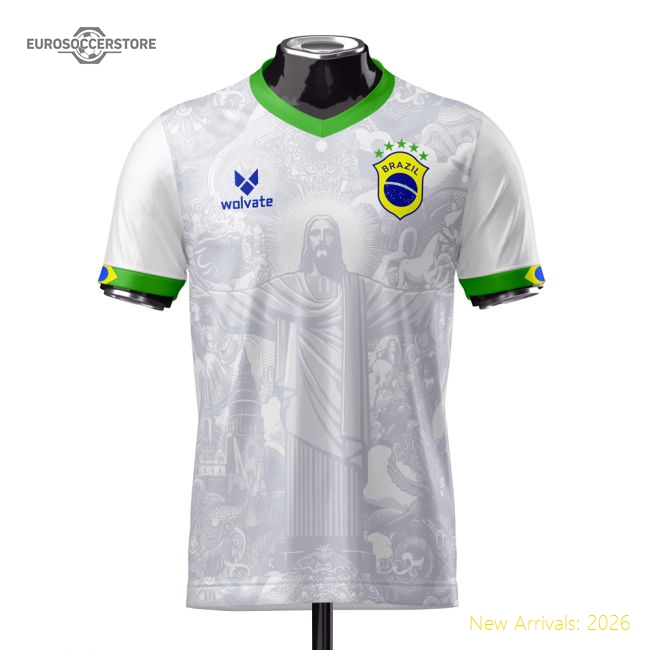 Brazil Heritage Football Jersey (Wolvate) Adult Short Sleeve-Football Shirts Shop