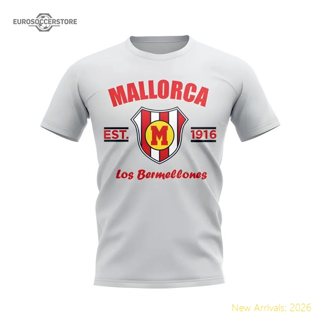 Mallorca Established Football T-Shirt (White)-Football Shirts Shop