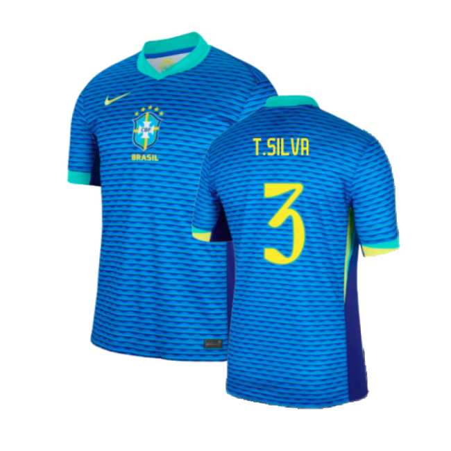 2024-2025 Brazil Away Shirt (T.Silva 3)-Football Shirts Shop