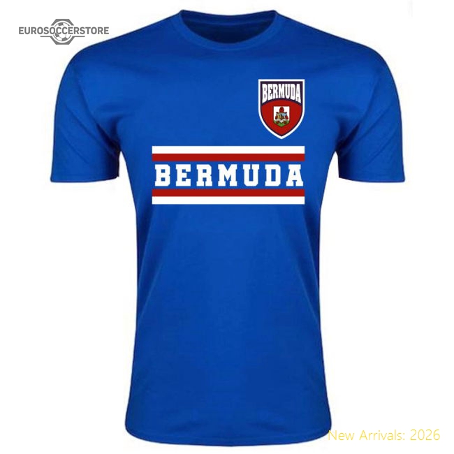 Bermuda Core Football Country T-Shirt (Blue)-Football Shirts Shop