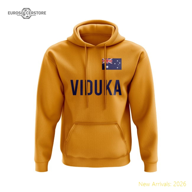Mark Viduka Australia Name Hoody (Gold)-Football Shirts Shop