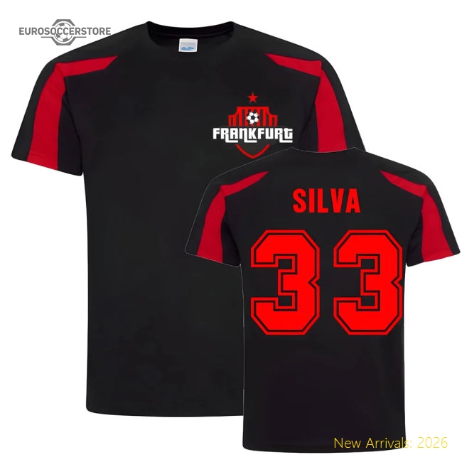 Andre Silva Frankfurt Sports Training Jersey (Black)-Football Shirts Shop