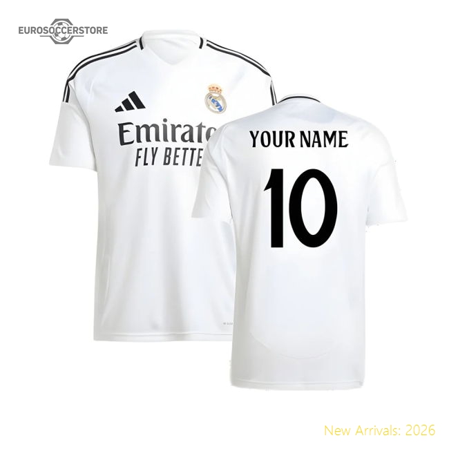 2024-2025 Real Madrid Home Shirt (Your Name)-Football Shirts Shop