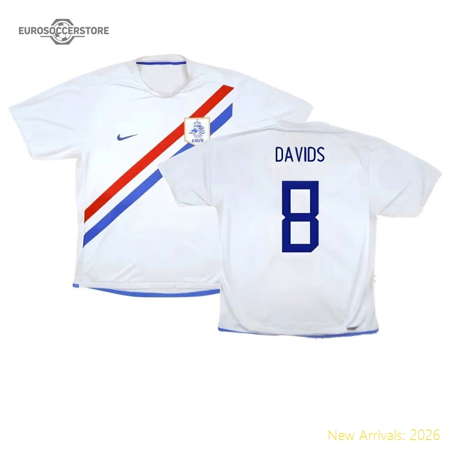 Holland 2006-08 Away Shirt ((Very Good) S) (Davids 8)-Football Shirts Shop