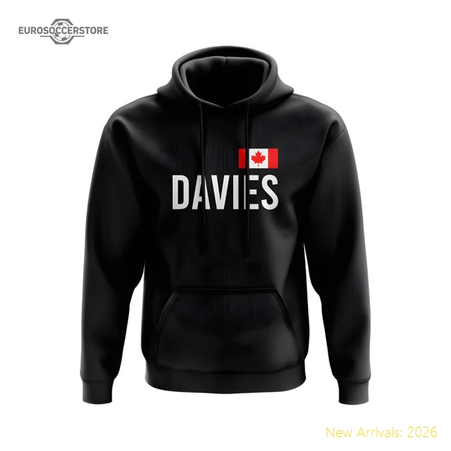 Alphonso Davies Canada Name Hoody (Black)-Football Shirts Shop