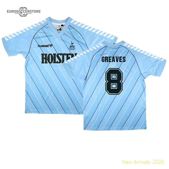 Tottenham 1985/87 Retro Hummel Away Shirt (GREAVES 8)-Football Shirts Shop