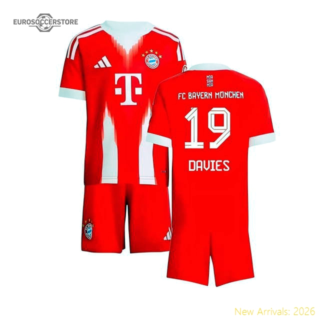2025-2026 Bayern Munich Home Mini Kit (Davies 19)-Football Shirts Shop
