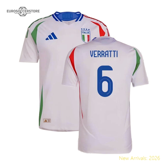 2024-2025 Italy Authentic Away Shirt (VERRATTI 6)-Football Shirts Shop