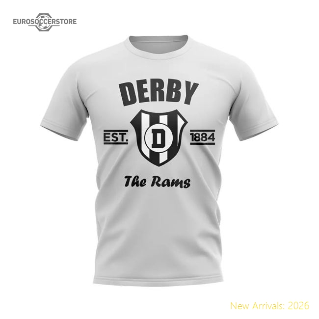 Derby Established Football T-Shirt (White)-Football Shirts Shop