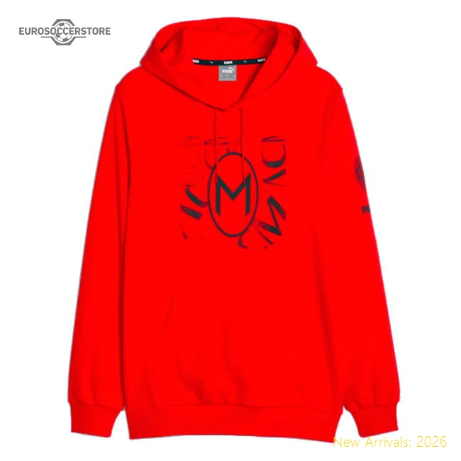 2023-2024 AC Milan FtblCore Graphic Hoody (Red)-Football Shirts Shop