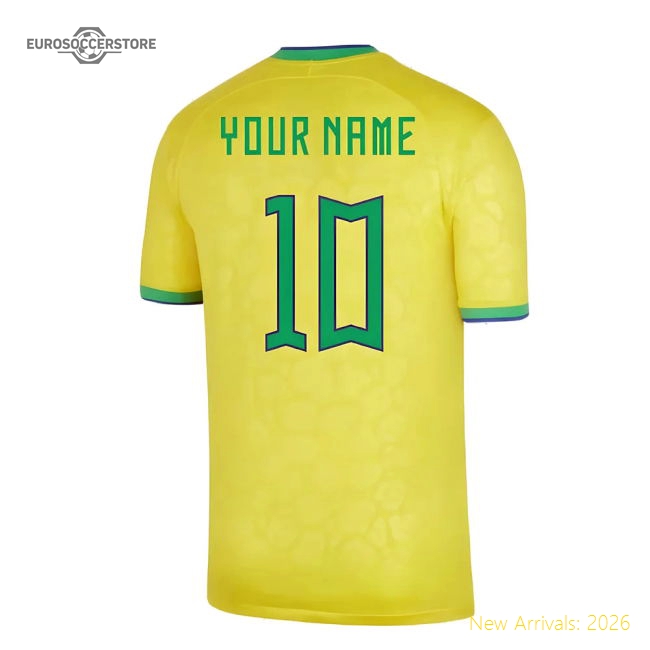 2022-2023 Brazil Home Shirt (Your Name)-Football Shirts Shop