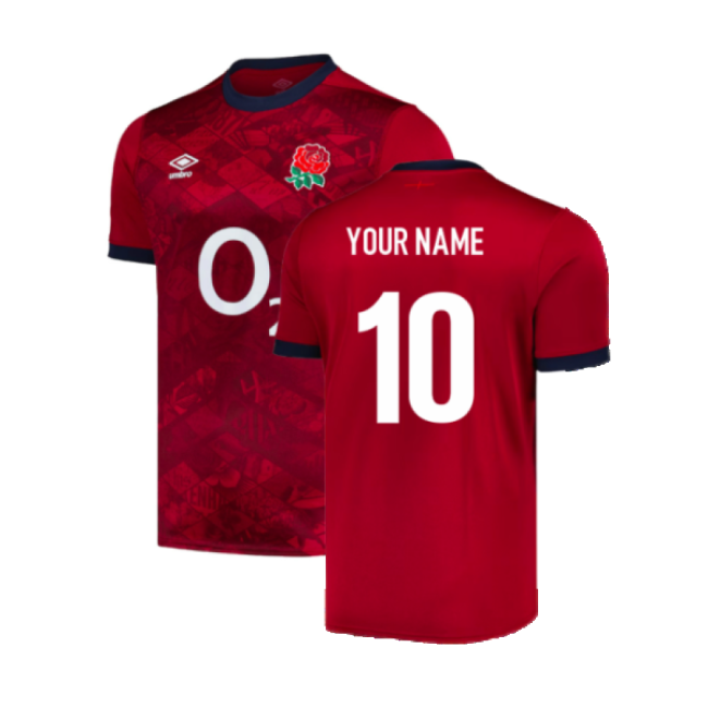 2024-2025 England Rugby Alternate Replica Jersey (Your Name)-Football Shirts Shop