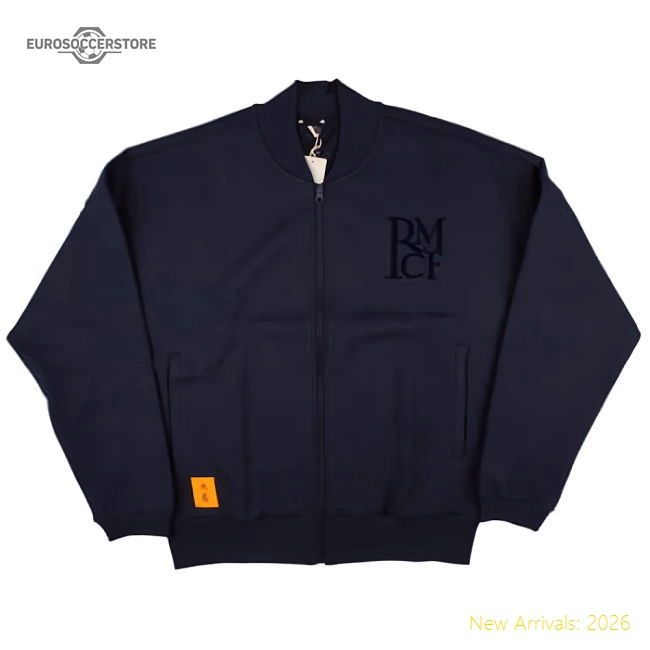 2024-2025 Real Madrid Seasonal Doubleknit Track Top (Navy)-Football Shirts Shop