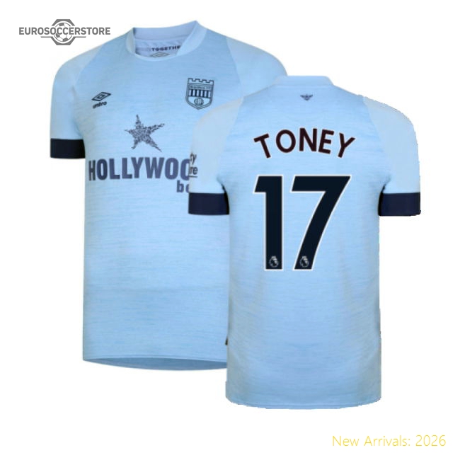 2022-2023 Brentford Away Shirt (TONEY 17)-Football Shirts Shop
